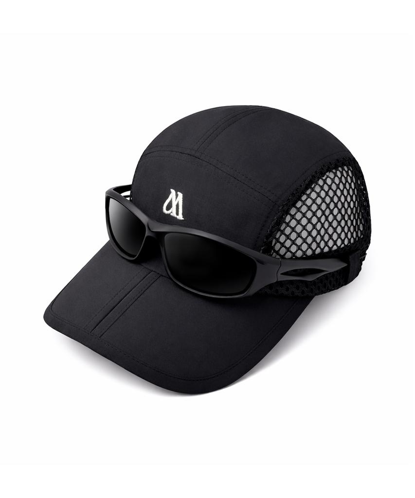 Meleusibaendeu [Set] Flow Mesh Sunglasses Holder Running Folder Cap