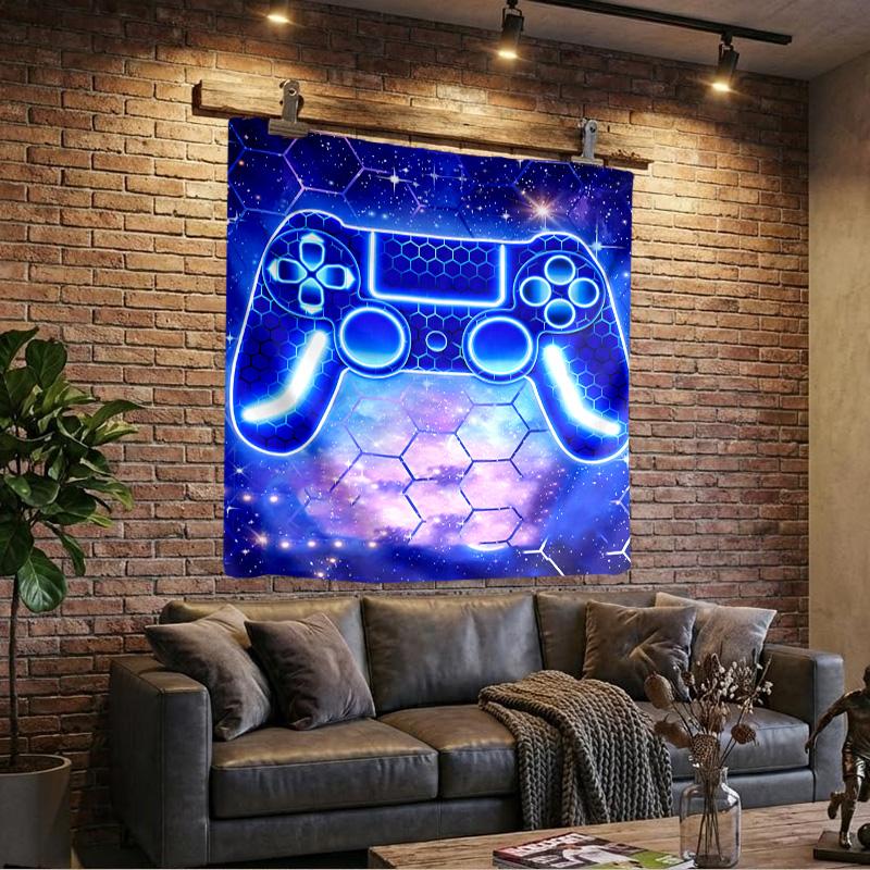 Galactic Gaming Game Controller Printed Tapestry, Wall Hanging,Livingroom, Dormitory, Large Wall Decor, Fabric Decor Fan Birthday Gifts