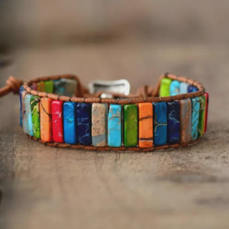 Weiya Wish Emperor Stone & Cowhide Bracelet