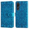 For Samsung Galaxy M56 5G Case Sunflower Imprint Leather Wallet Phone Cover