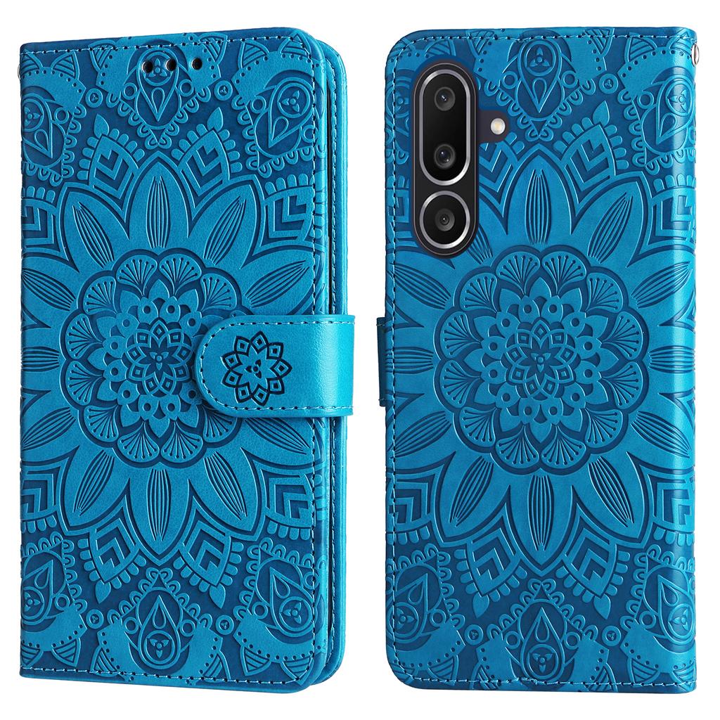 For Samsung Galaxy M56 5G Case Sunflower Imprint Leather Wallet Phone Cover