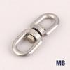 1Pc Eye Connectors 8 Ring Hook 304 Stainless Steel M4 M5 M6 M8 Carabiner Clasp 4mm 5mm 6mm 8mm Universal Marine Anchor Swivel