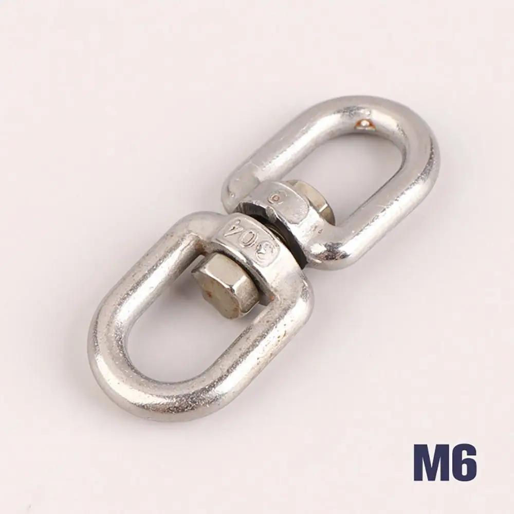 1Pc Eye Connectors 8 Ring Hook 304 Stainless Steel M4 M5 M6 M8 Carabiner Clasp 4mm 5mm 6mm 8mm Universal Marine Anchor Swivel