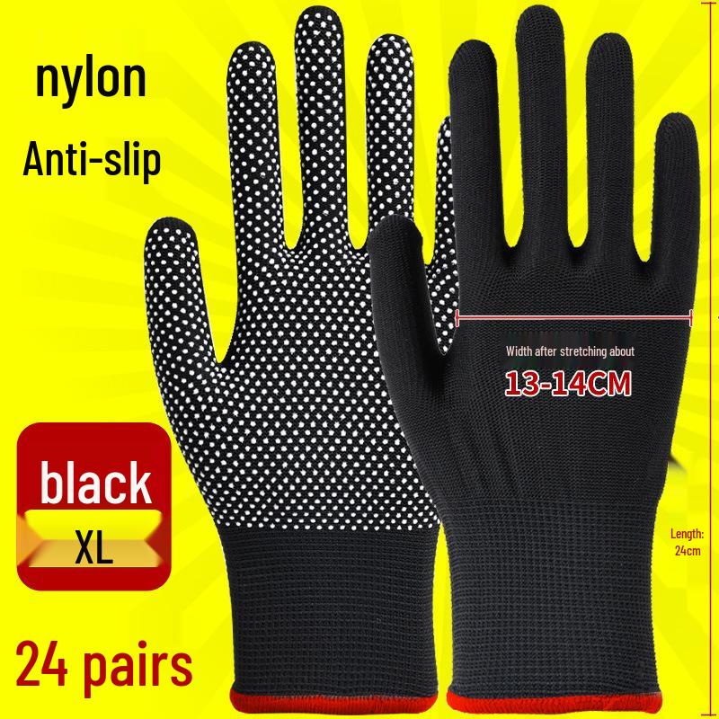 Breathable Non-Slip Nylon Summer Work Gloves - Unisex, Wear-Resistant, Sunscreen