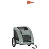 VidaXL Bicycle Trailer for Dog Grey Oxford Fabric and Iron 93958