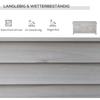 Gartenbox Weather Resistant Breathable Cushion Box Storage Box Spruce Wood Gray 127 X 56 X 60 Cm