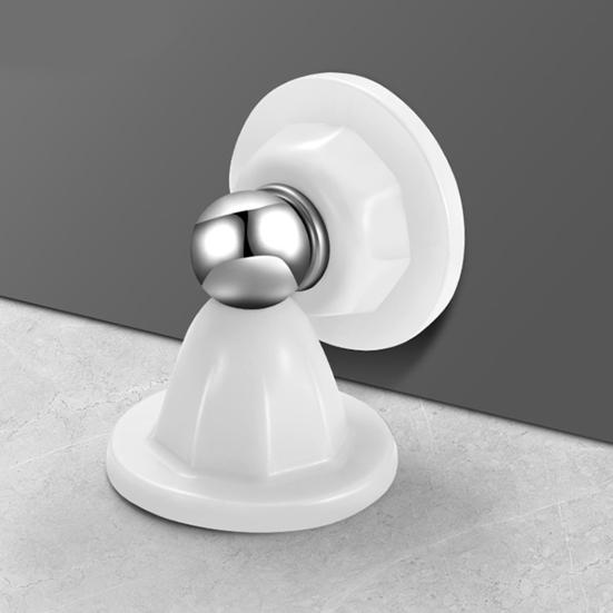 Magnetic Door Stopper Wall Protector Adhesive No Drilling Heavy Duty Anti-collision Home Office Bedrom Wall Floor Mount Door Catch Doorstop