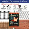 2D Flat Decorative 8×12 Inch Aluminum Plaque Metal Sign | America's 250th Birthday (1776-2026): US Map Flag Design; Celebrate 250 Years of American