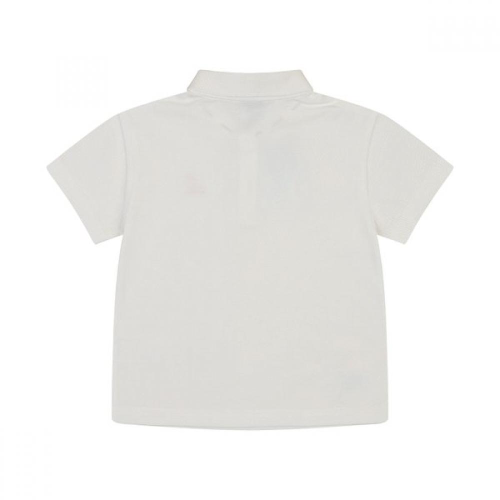 Kangol Kids Coolmax Pique Collar T shirT Sb 0002 Ivory