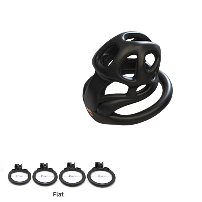 New Male Chastity Embedded Resin Cage with 4 Adjustable Rings Breathable Resin Chastity Belt for Penis Ring Chastity Toy 18+