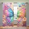 Digital Printed Curtains, Gorgeous Butterflies Pattern, Beautiful Window Drapes for Living Room Bedroom Home Decor