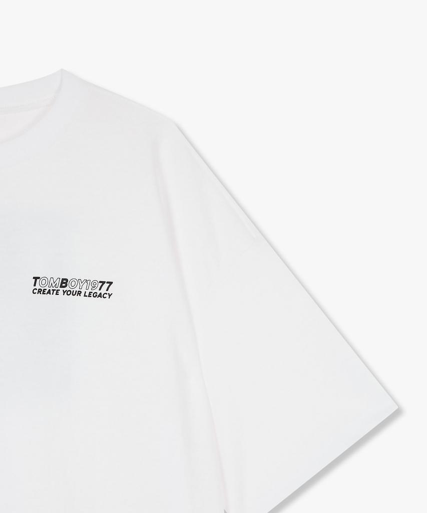 STUDIO TOMBOY Unique Lettering Short Sleeve T-Shirt_White 9176222994