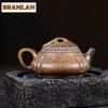 180ml Yixing Purple Clay Teapots Handmade Bamboo Scoop Pot Raw Ore Dragon Kiln Wood Burning Mud Kettle With Infuser Zisha Teaset