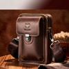 Men's Genuine Leather Mobile Phone Waist Bag Multifunctional Large Capacity Head Layer Cowhide Waist Bag Wear Belt