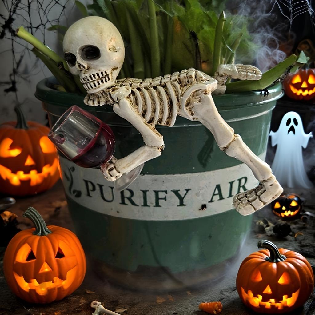 Halloween Skeleton Resin Decoration Figurine for Yard Garden Home Indoor Outdoor Use