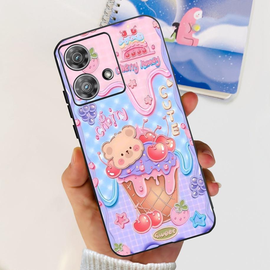 For Motorola Edge 40 Neo Case Soft Transparent Silicone Bumper Shockproof Cover For Moto Edge40 Neo Edge40Neo 5G XT2307-1 Fundas