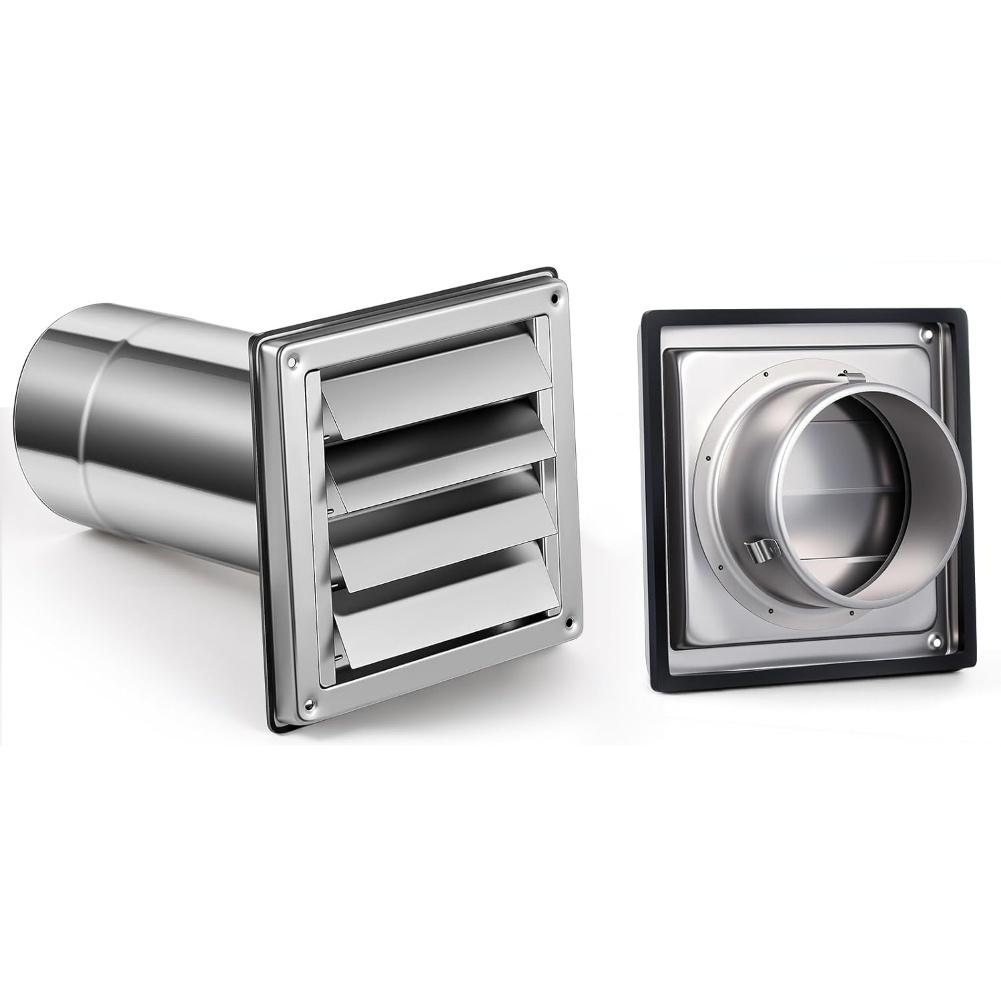 1PCS Conical Louvered Vent Cover Stainless Steel Windproof Rainproof Vent Cover Protective Barrier Movable Louvered Tool