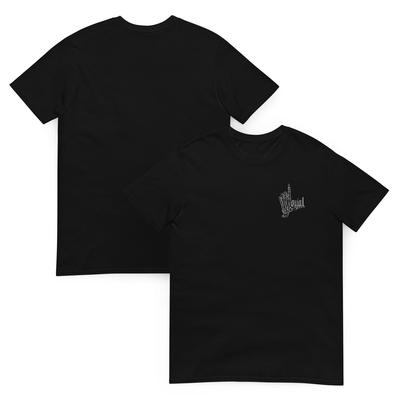 MZKJ Embroidered Rock Hand Sign T‑Shirt and Kids Shirt | Minimalist Small Chest Logo Black Streetwear Tee