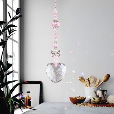 Attrape-soleil Cristal Diamant Prismes Pendentif Attrape-lumière Rêve Chasseur d'Arc-en-ciel Goutte à Suspendre Décoration Maison Jardin Carillon Éolien