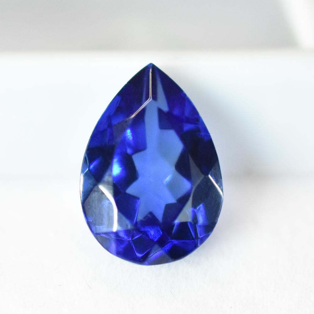 Natural Blue Tanzanian Tanzanite 7.55ct Pear Cut Certified Loose Gemstone
