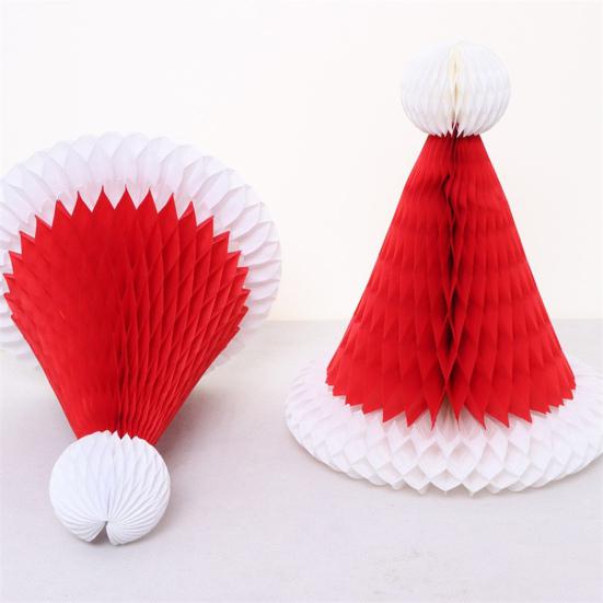 Christmas Tree Decoration Hanging Ornament Easy Assembly Festive Hanging Decor 3D Honeycomb Paper Decoration