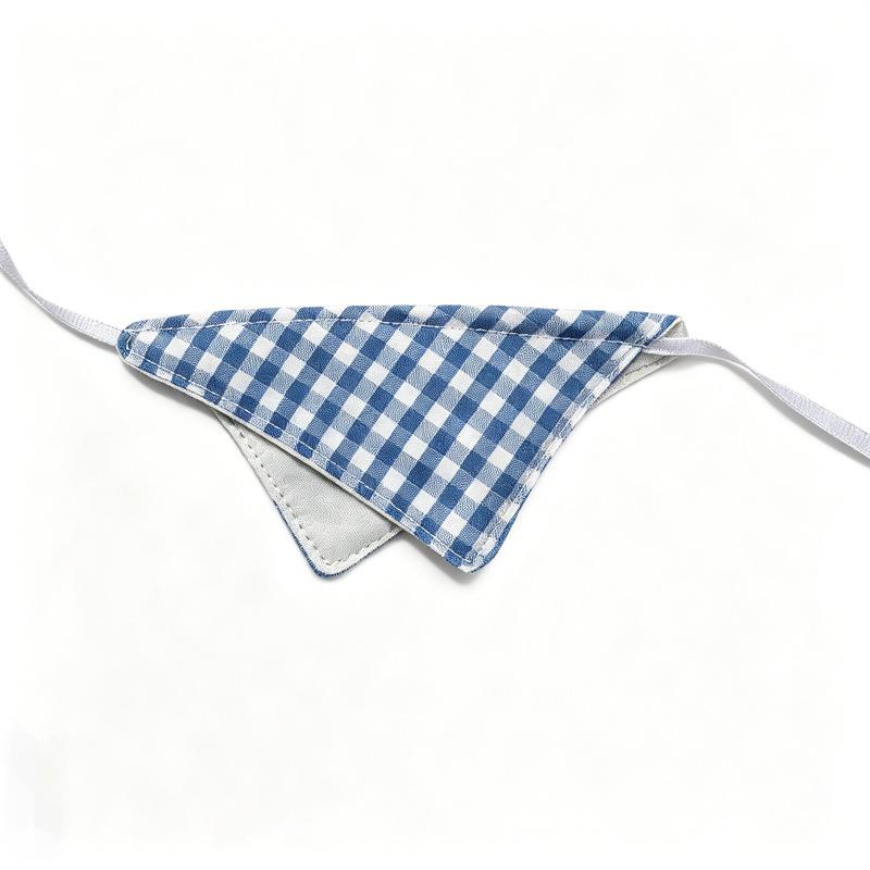 Baby Doll Triangle Scarf and Bib - Plaid/Solid Color Options