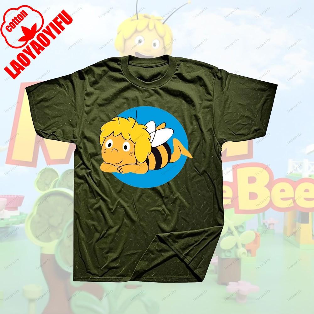 Maya The Bee Movie Cartoon Character T-shirts Cartoons T Shirt Breathable Camisetas Harajuku Creative Cool Trending T Shirt