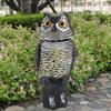 Rotating Head Owl Decoy Protection Repellent Bird Pest Scarer Scarecrow Garden No Sound