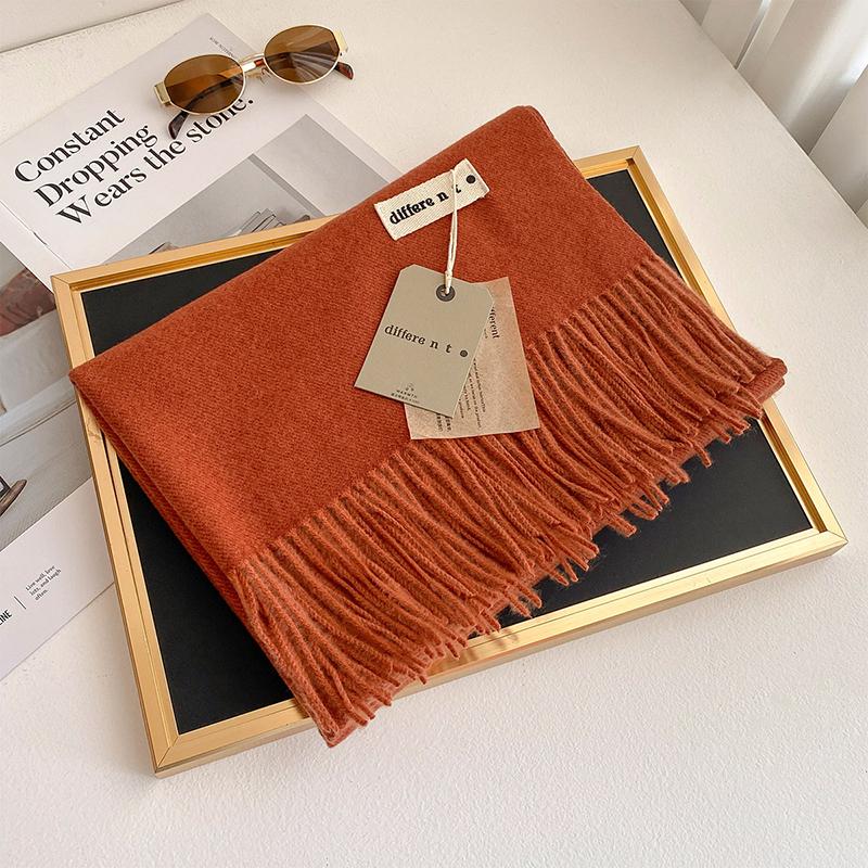 45 Color Winter Scarf For Women Long Warm Cashmere Scarves Hijab Solid Lady Shawl Wrap Female Pashmina Bandana Head Stole