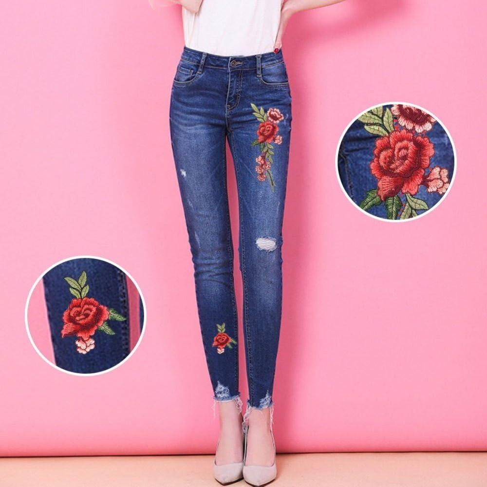 Floral Embroidery Flower Patch Multicolor Sew on Patch Fashion Elegant Sewing Accessories