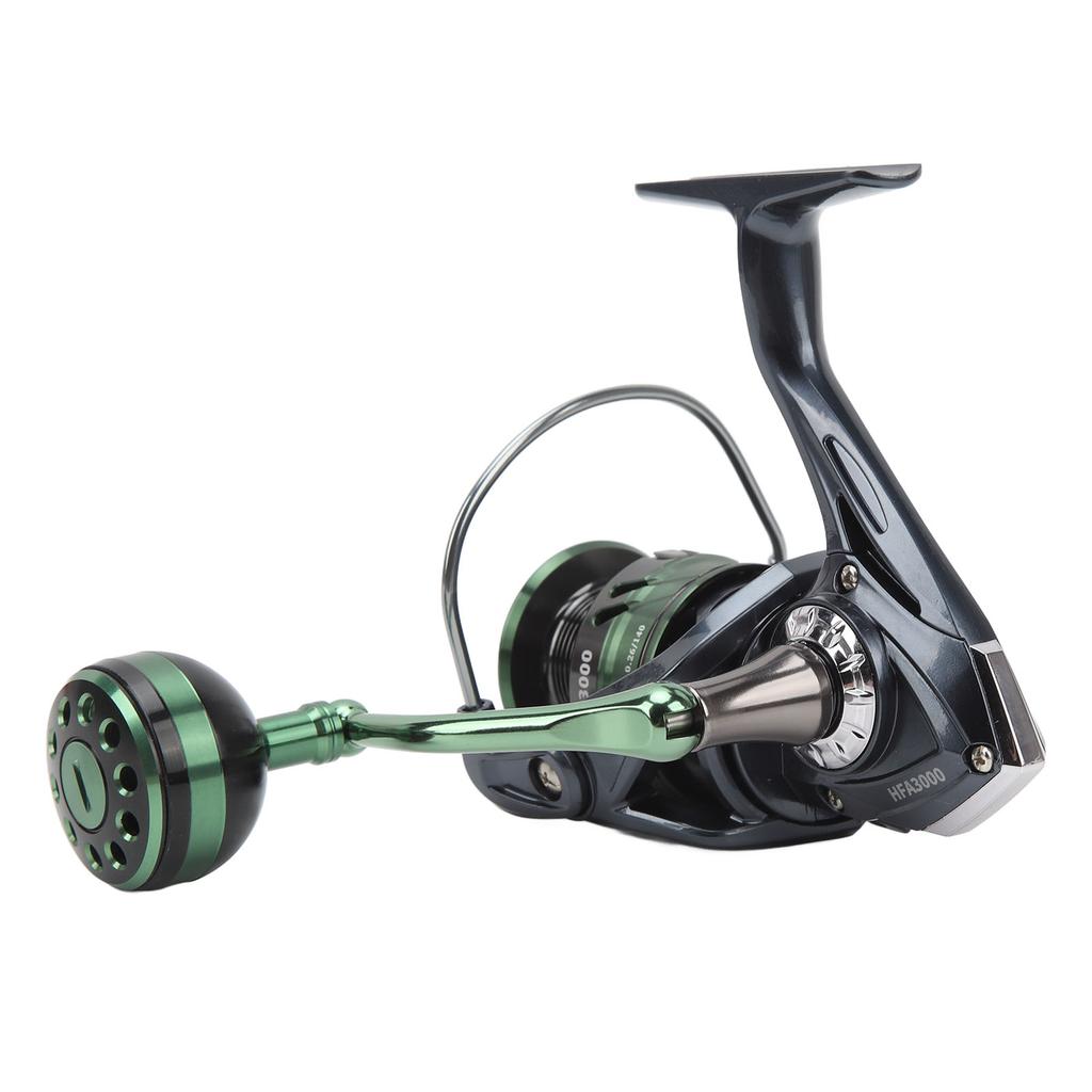 Metal HFA3000 Spinning Reel 13+1BB 5.2:1 Gear Ratio Spinning Fishing Reel with Shallow Line Cup Screw In Rocker Arm