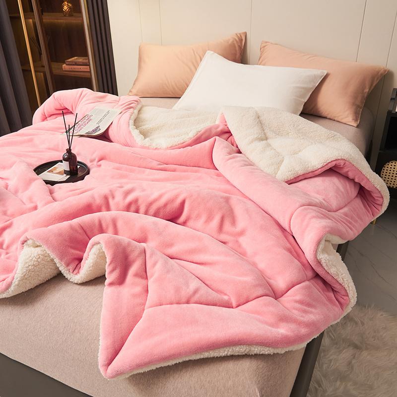 

Autumn Winter Warm Fleece Blanket for Bed Queen Size Super Soft Imitation Lambswool Thick Blanket Cozy Plush Couch Throw Blanket 100x120cm Kid Size