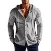 Men's Linen Hooded Shirt, Loose, Casual Breathable And Solid-color Shirt, Sports Beach Fishing Hooded Long-sleeved Shirt