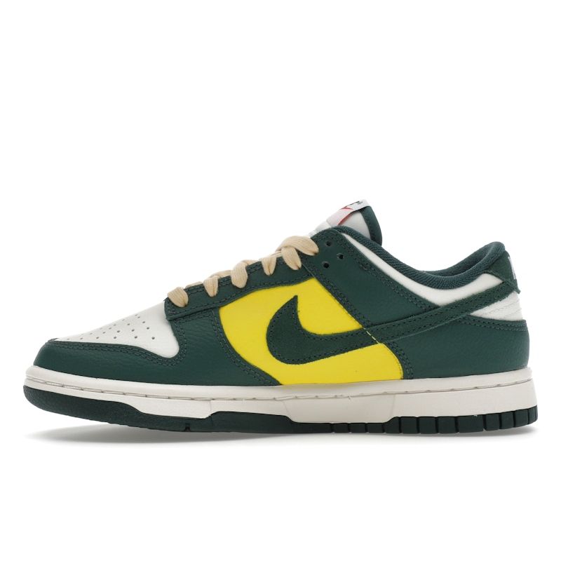Nike Dunk Low Noble Green Women Sneakers Sail Opti-Yellow Picante-Red FD0350-133