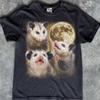 Baby Opossum Howling Moon Shirt, Vintage Possum Wildlife Graphic Tee
