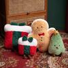 Colorful Christmas Day Decoration Pudding Pillow Plush Toy Doll Gingerbread Man Christmas Doll Gift