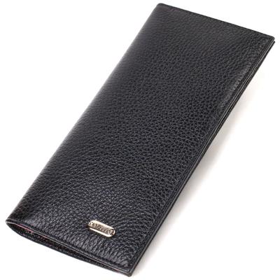Portefeuille vertical unisexe en cuir véritable CANPELLINI 21897 Noir