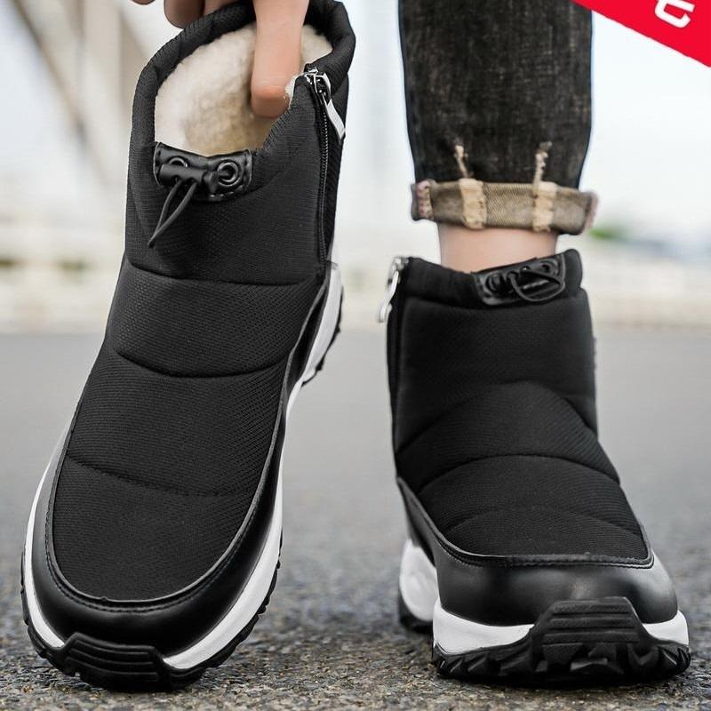 2026Winter New Men's Boots Thickened Plush Warm High-top Cotton Shoes Non-slip Platform Boots Men's Snow Boots Botas Para Hombre