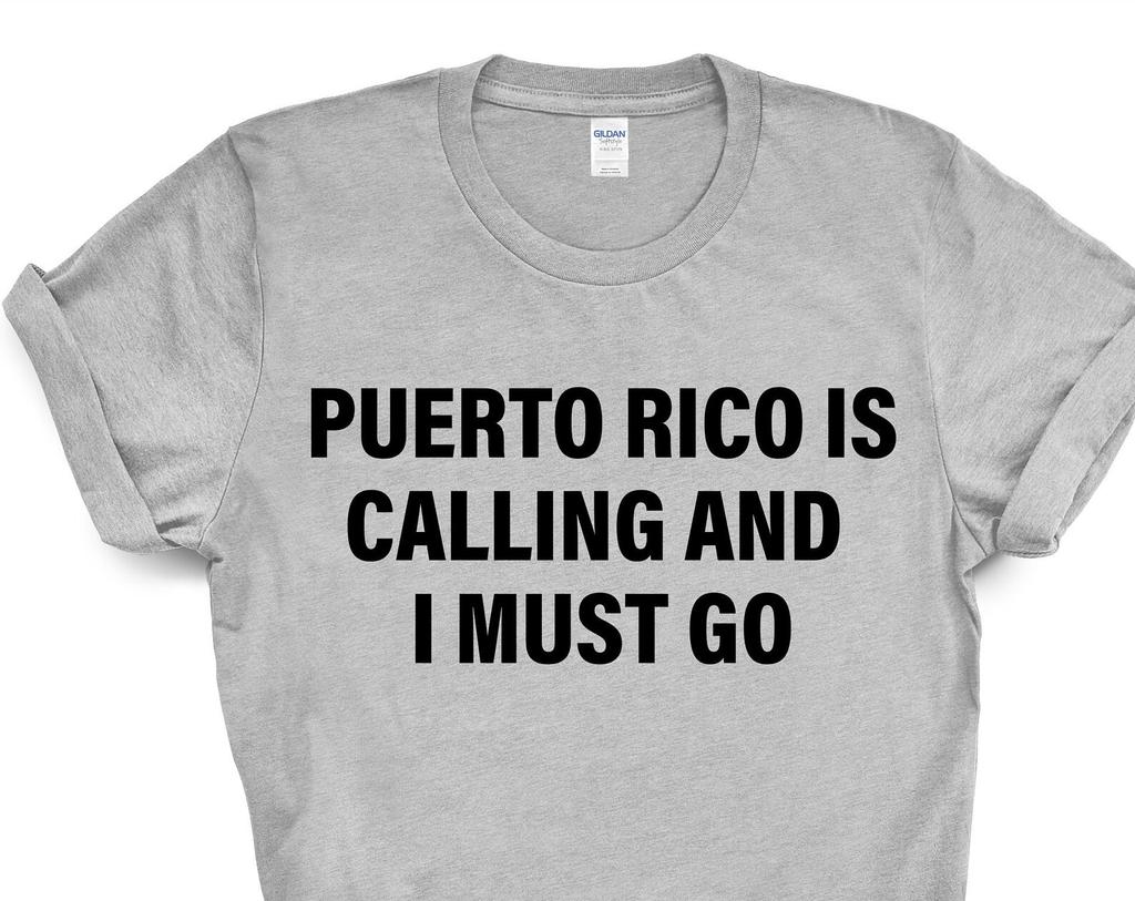 Puerto Rico T-shirt, Puerto Rico is calling and i must go shirt Mens Womens Gift - 4118