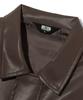 Trillion Vegan Leather Two-Pocket Blouson Jacket [Brown]