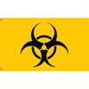 1pc Multi-Size Optional Yellow Biohazard Flag - Unique Design, Durable Stitching, Bright Color, Indoor and Outdoor Use, No Electricity Required, Polye