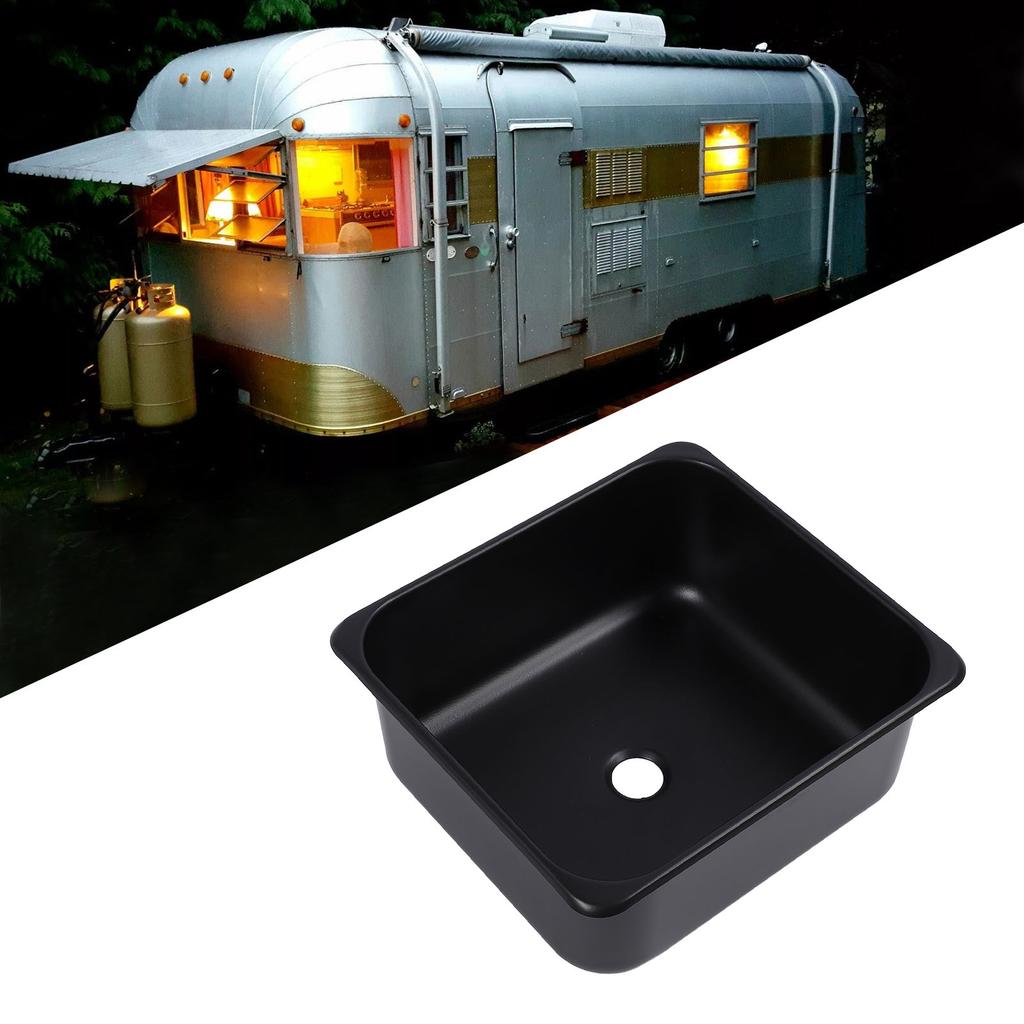 RV Kitchen Sink 304 Stainless Steel 13.78x12.6x5.91in Drop In Single Bowl Sink with 40mm Drain Outle