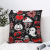 Pillow Case Halloween Theme Skull Mask Soft Pillow Cover Retro Trendy Cushion Cover Pillowcases For Chair Sofa Home Decoration