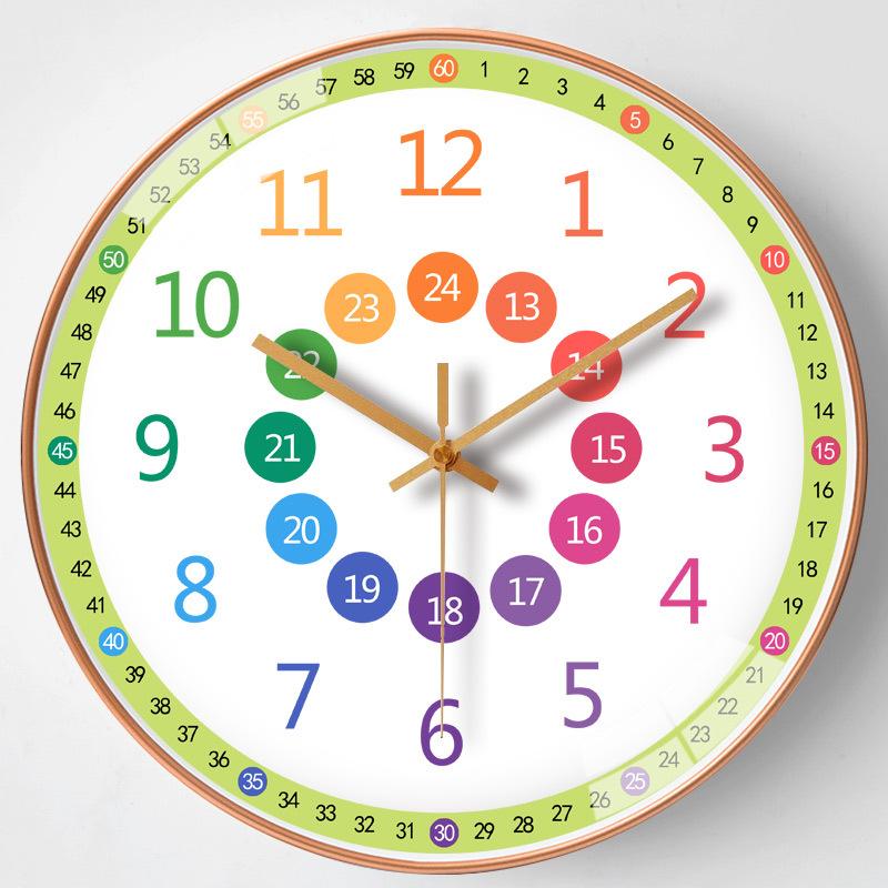 

10-дюймовые 25 см часы настенные часы гостиная креативные интернет-знаменитость раннее образование обучающие часы дом тихие кварцевые часы