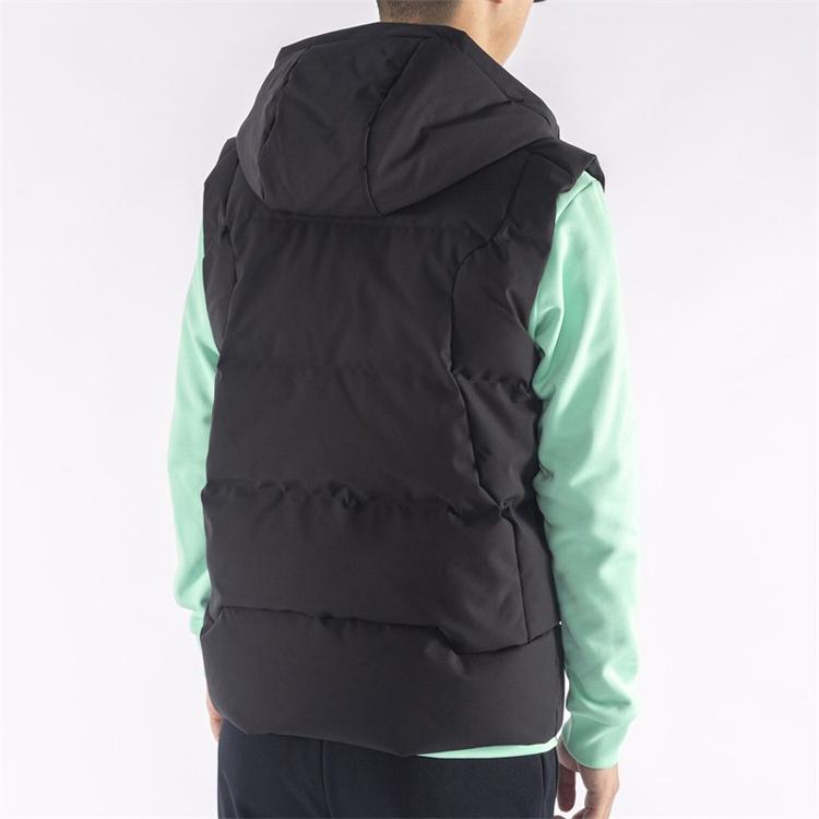 Anta Zippered Down Hooded Loose Vest Men Vests Black 152147901-2
