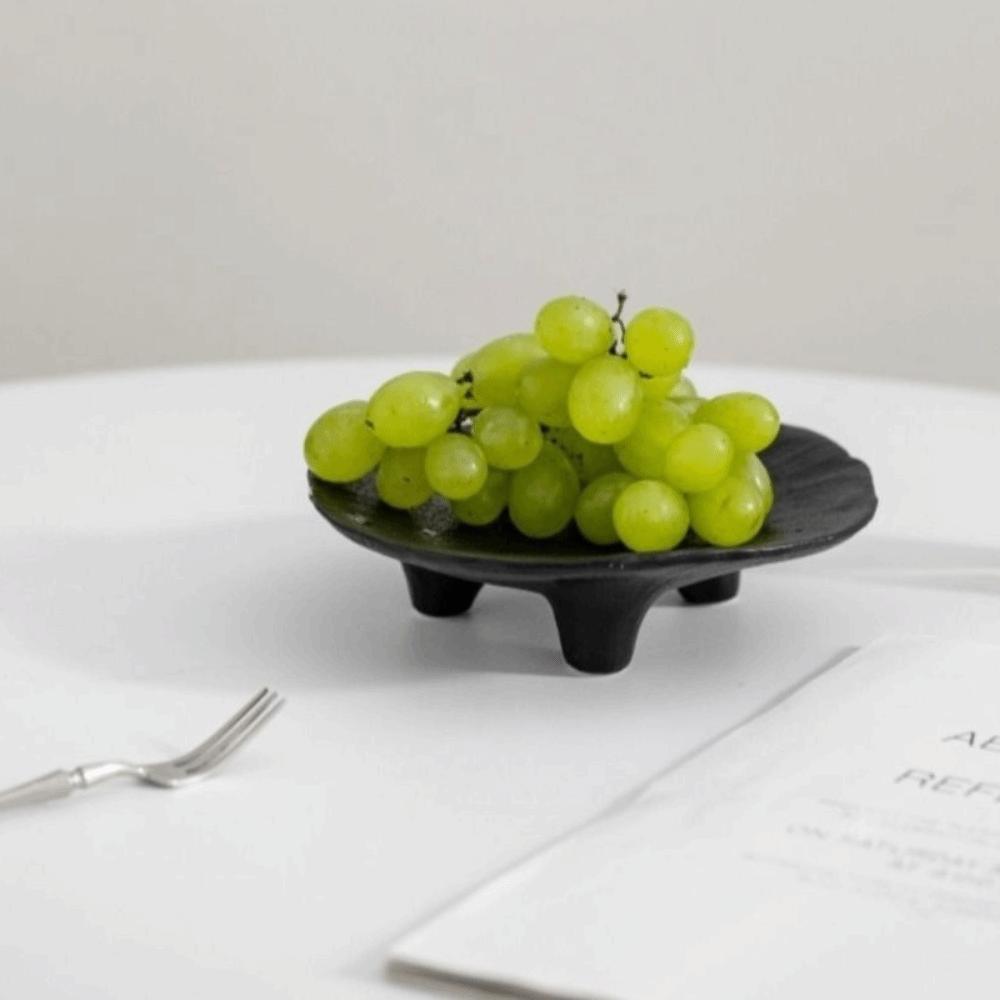 Ceramic Jewelry Storage Tray Creative Aromatherapy Candle Stand Desktop Storage Plate  Kitchen