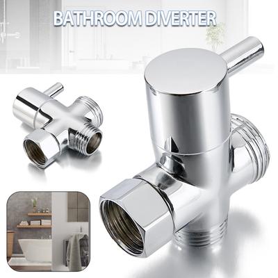 1/2 3/4 Chrome 3-cestný T-Adaptér Přepínací ventil sprchové hlavice pro vanovou baterii