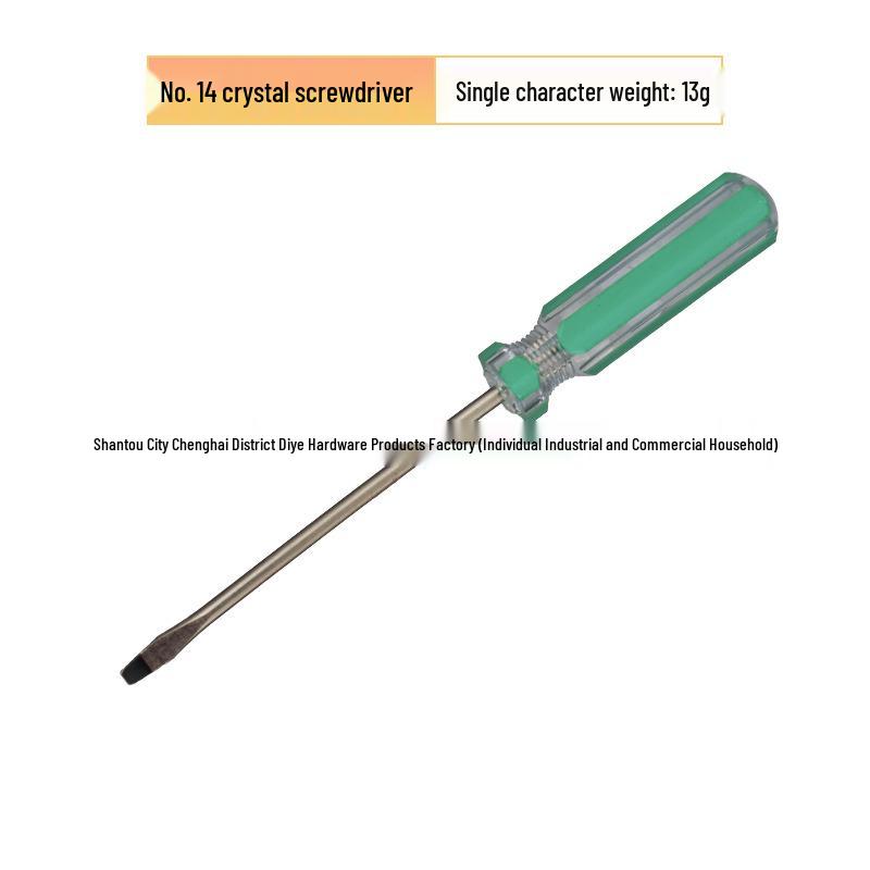 Chave de Fenda Magnética Pequena Phillips e de Fenda 3.0 com Padrão de Cristal Transparente Ferramenta de Reparo