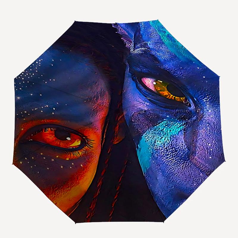 Avatar Inspired Umbrella:Automatic Opening&Closing,Foldable Design,8 Bone Frame Perfect for Fans,Travelers,and Everyday Use!0171b