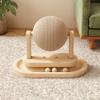 Sisal Cat Scratch Ball Toy with Solid Wood Stand - Boredom Relief & Wear-Resistant Design